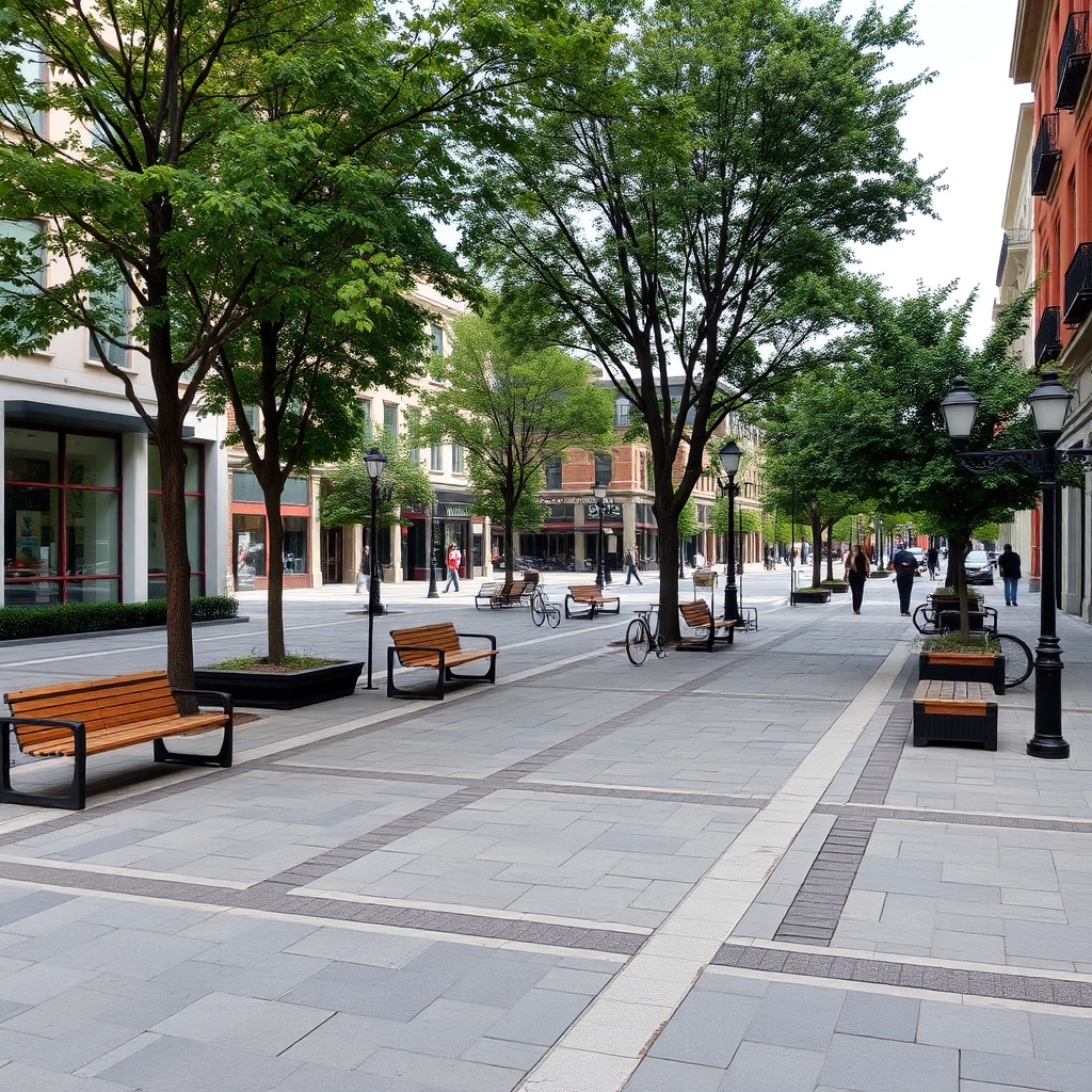 People enjoying a redesigned public square